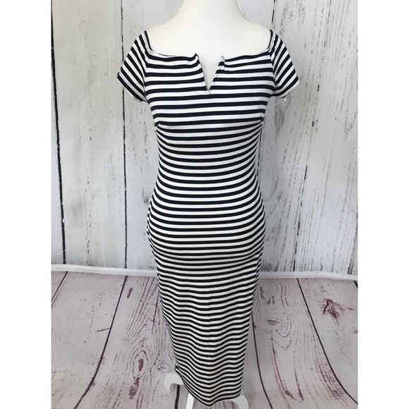 vijo couture Dresses & Skirts - NWT Striped Off The Shoulder Dress